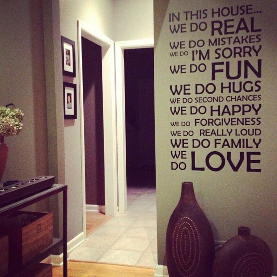 In This House We Do Wall Decal Sticker Customizable Quote 1126 Etsy