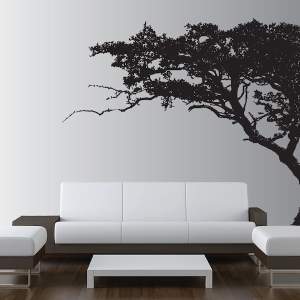 Large Wall Tree Decal Forest Decor Vinyl Sticker Highly Detailed Removable Nursery 1131 (7 feet tall)