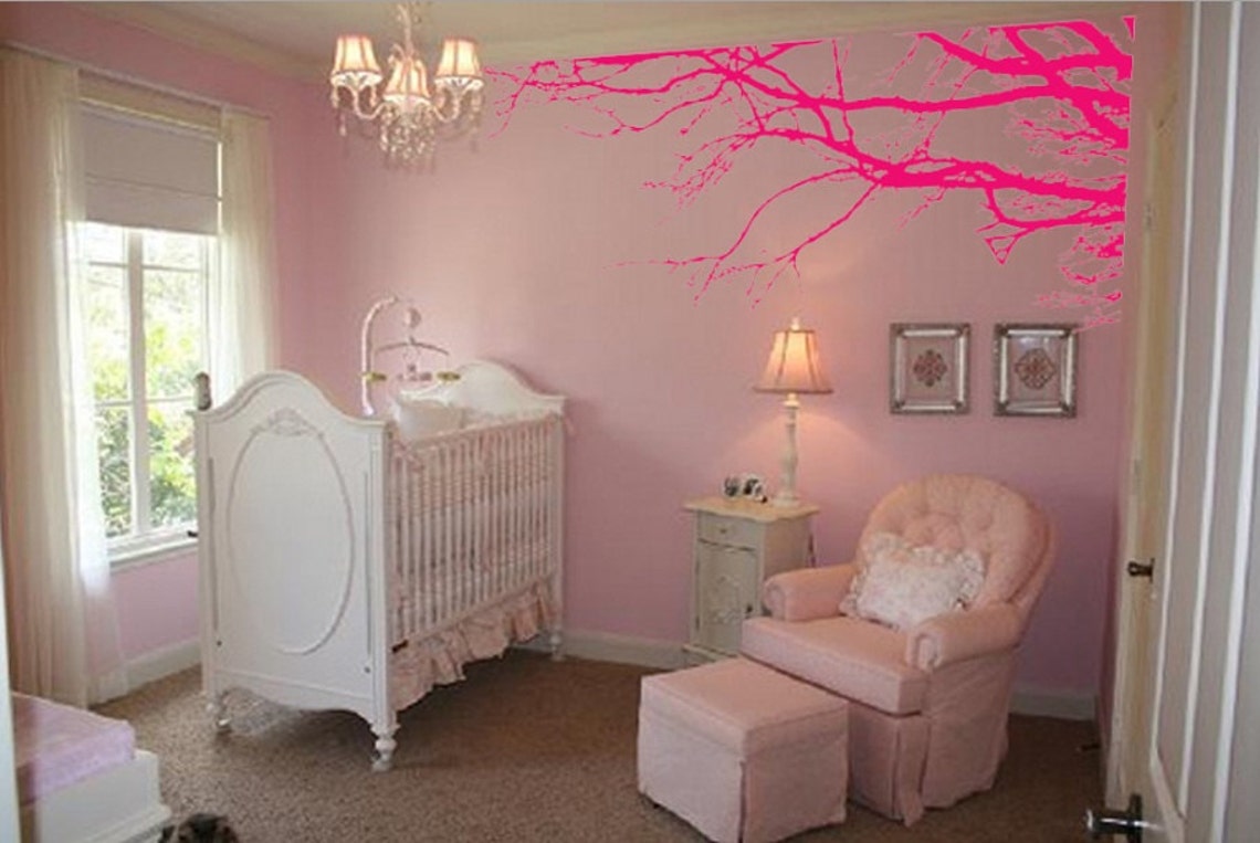 Large Wall Tree Nursery Decal Oak Branches Wall Art 1130 6 Etsy