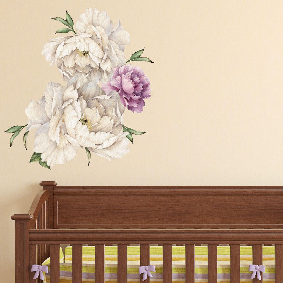 Wandaufkleber Rosen & Pfingstrosen 30x90 Cm – Abnehmbare Vinyl-Deko Für Wohnzimmer, Küche, Kinderzimmer