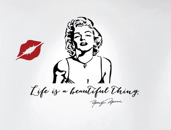 en 3 Tamaños X y colores diferentes Calcomanía Mural Marilyn Monroe Pared Arte Pegatina
