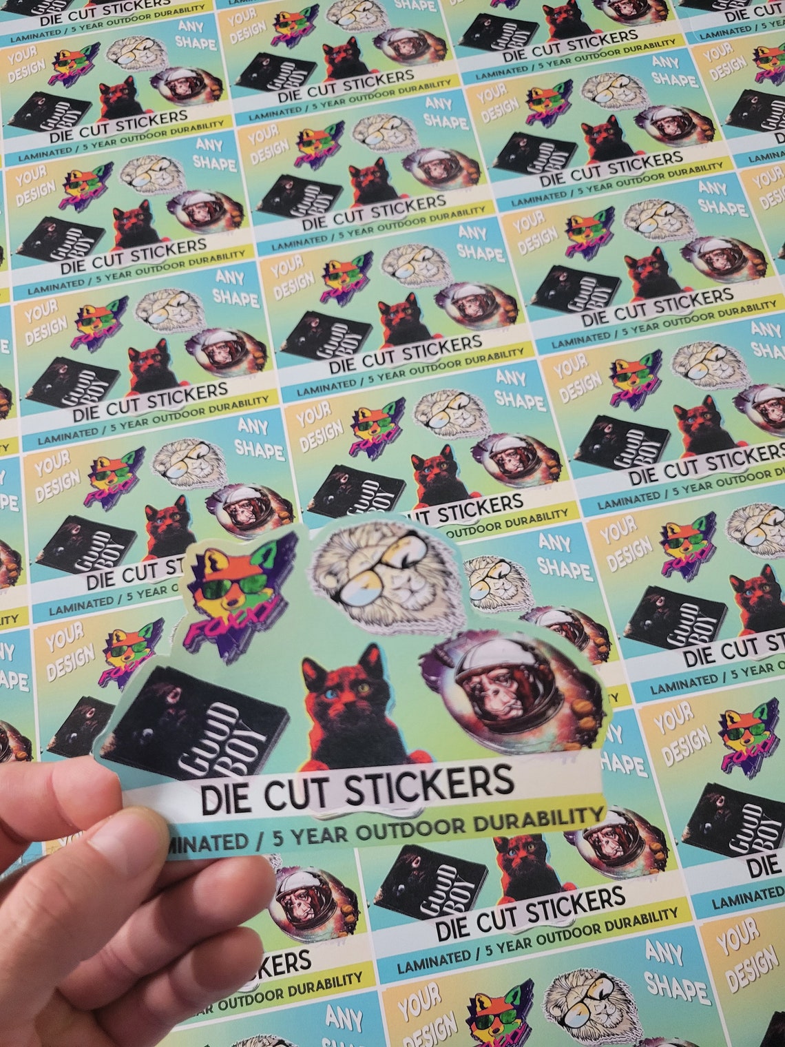 Sticker Contour 1000 Custom Vinyl Stickers Decals With Your Design Pictures Logo Cut to ...
