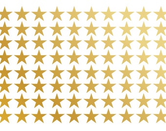 Gold Metallic Star Polka Dot Wall Decal Nursery Kids Room Peel Stick Stars Sticker Confetti Wedding Removable Reusable 150 Stars Included