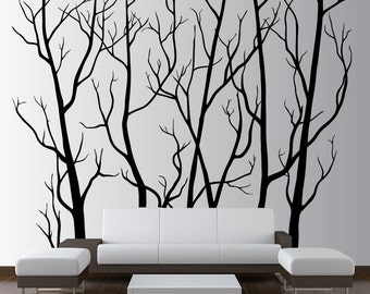Large Wall Art Decor Vinyl Tree Forest Decal Sticker Removable (8 foot tall)