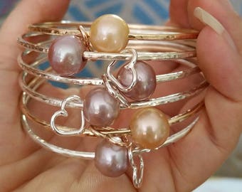 Edison Pearl Bangles Hawaii Bangles