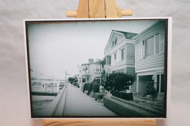 ACEO black and white photography Artist Trading Card Balboa Island ATC