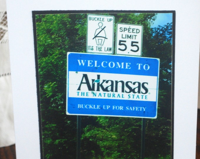 Photo Card, to Arkansas Road Sign Photography Etsy