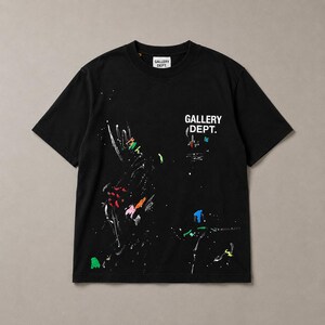 Gallery Dept Paint Splatter Black T-Shirt | Artistic Graphic | Oversized Streetwear