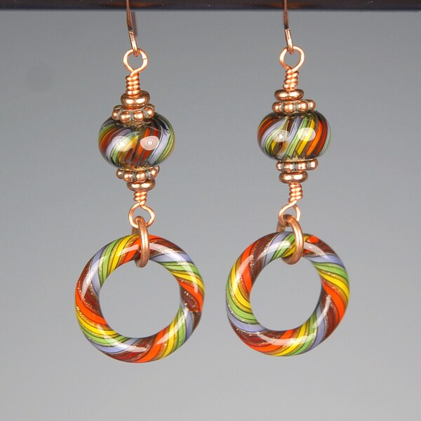 Glass Earrings 18 – Rainbow Colors