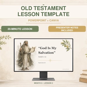 Isaiah Slide Deck Template | Old Testament Presentation | Fully Editable Lesson Canva & PPT (Digital Download)