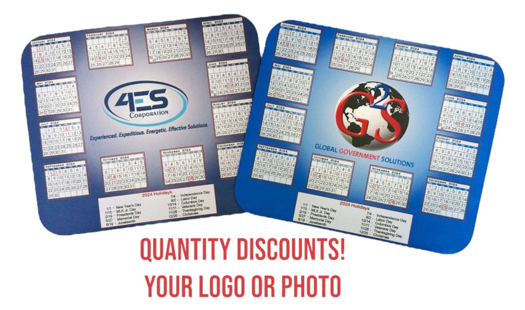 2025 Calendar Mouse Pad Personalized Mousepad Calendar Gift Quantity