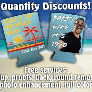 personalized can coolers picture can coolers face cooler bulk quantity bulk  discount free shipping