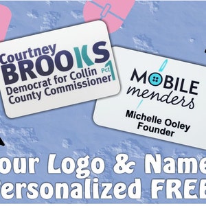 Personalized Employee Name Tag, custom name tag,  Custom Personalized Full Color Name Badge magnet back, Organization Name Tag