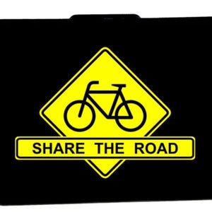 trailer hitch cover plug Share the Road bicyle auto gift support cyclists