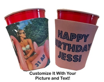 Red cup cozie for solo cups 10 pack