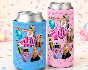 Custom Photo Can Cooler – Personalized Drink Sleeve for Birthday Party, Wedding Favor, Bachelor Bash, or Family Reunion Gift