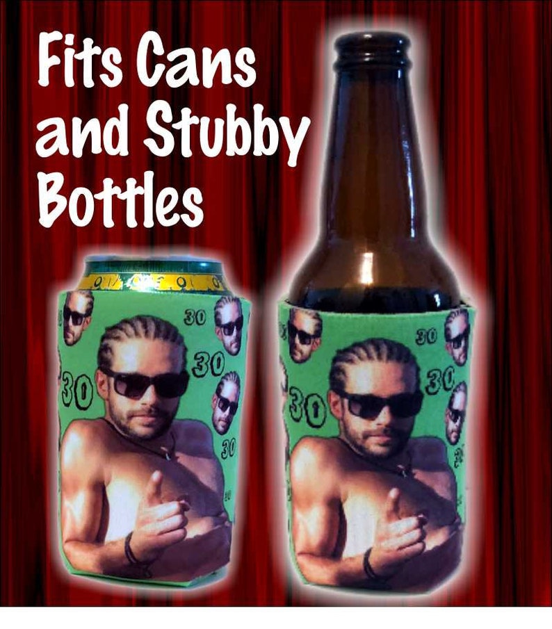 10 can cooler personalized photo cosie picture bottle cooler face can cooler slim can cooler faces image 1