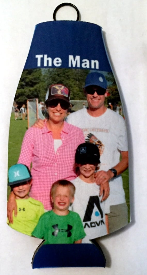 Personalized Photo Bottle Cooler: Party Favor, Pet Memorial Gift