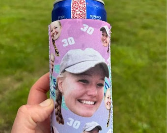 Custom Can Cooler with Photo & Text | Birthday  Celebration | Party Favor