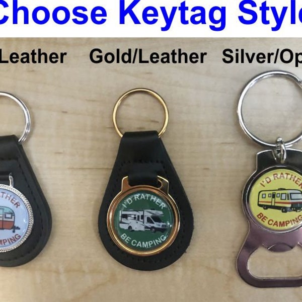RV accessories, RV and Auto Camper Keytag, Motorhome Keychain, TT Key Chain, Travel Trailer Key Tag, custom bottle opener personalized