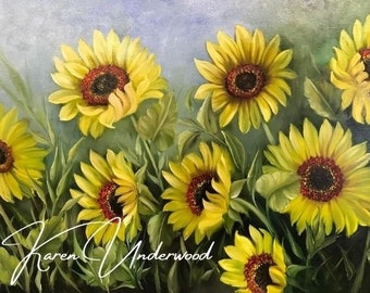 Sunflower Field Oil Painting