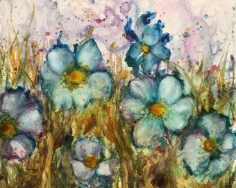 Watercolour In the Blue Painting