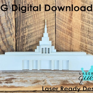 Phoenix Temple SVG Laser Cut Files pour les projets Glowforge | Temple Home Déco | | de décoration du temple de Phoenix Téléchargement numérique - SVG / PDF