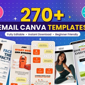 270+ Canva Email Templates | Editable Email Marketing Newsletter Designs for Small Business, Sales, Promo & Product Launch