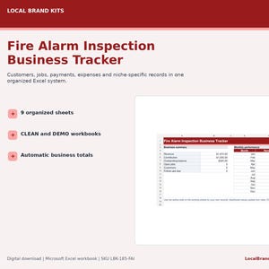 Inspectiegegevens van brandalarmen in Excel: apparaten, tests, defecten en verlengingen.