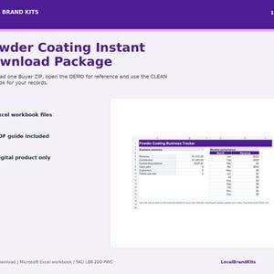 Instant download Buyer ZIP containing CLEAN and DEMO Excel workbooks Quick Start PDF README and license.