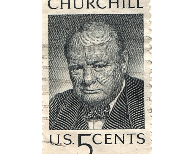 Winston Churchill US 5 Cent Stamp From 1965 - Etsy
