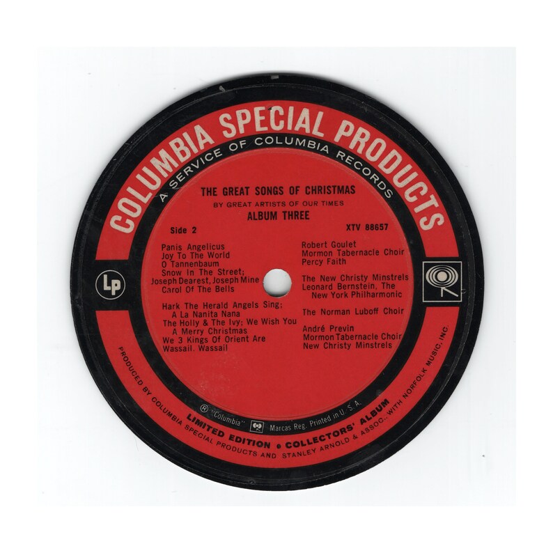 LP Christmas Songs Coaster Etsy