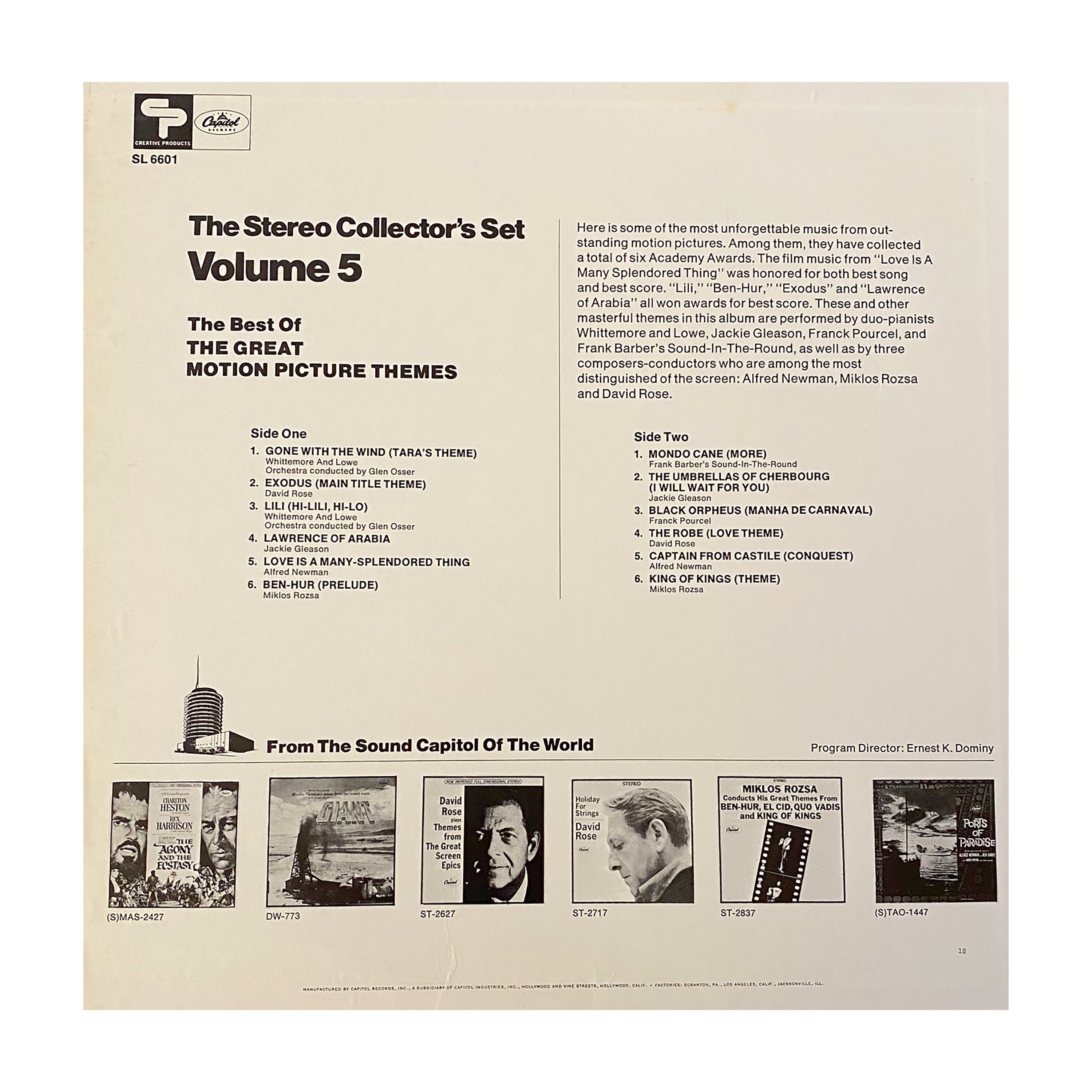 Vinyl: Great Motion Picture Themes 5 - Etsy