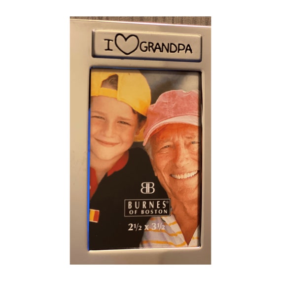 I Love Grandpa Photo Frame 2 5 By 3 5 Inches Silver Etsy