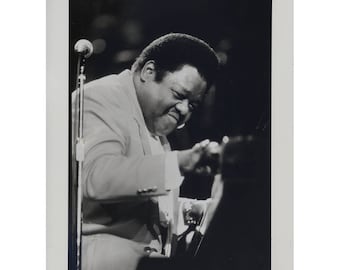 Fats Domino In Concert Photograph 8 by 10 Inches B&W