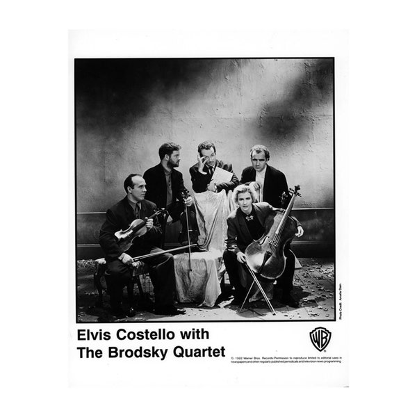 Elvis Costello/The Brodsky Quartet  Publicity Photo  8 by 10 Inches