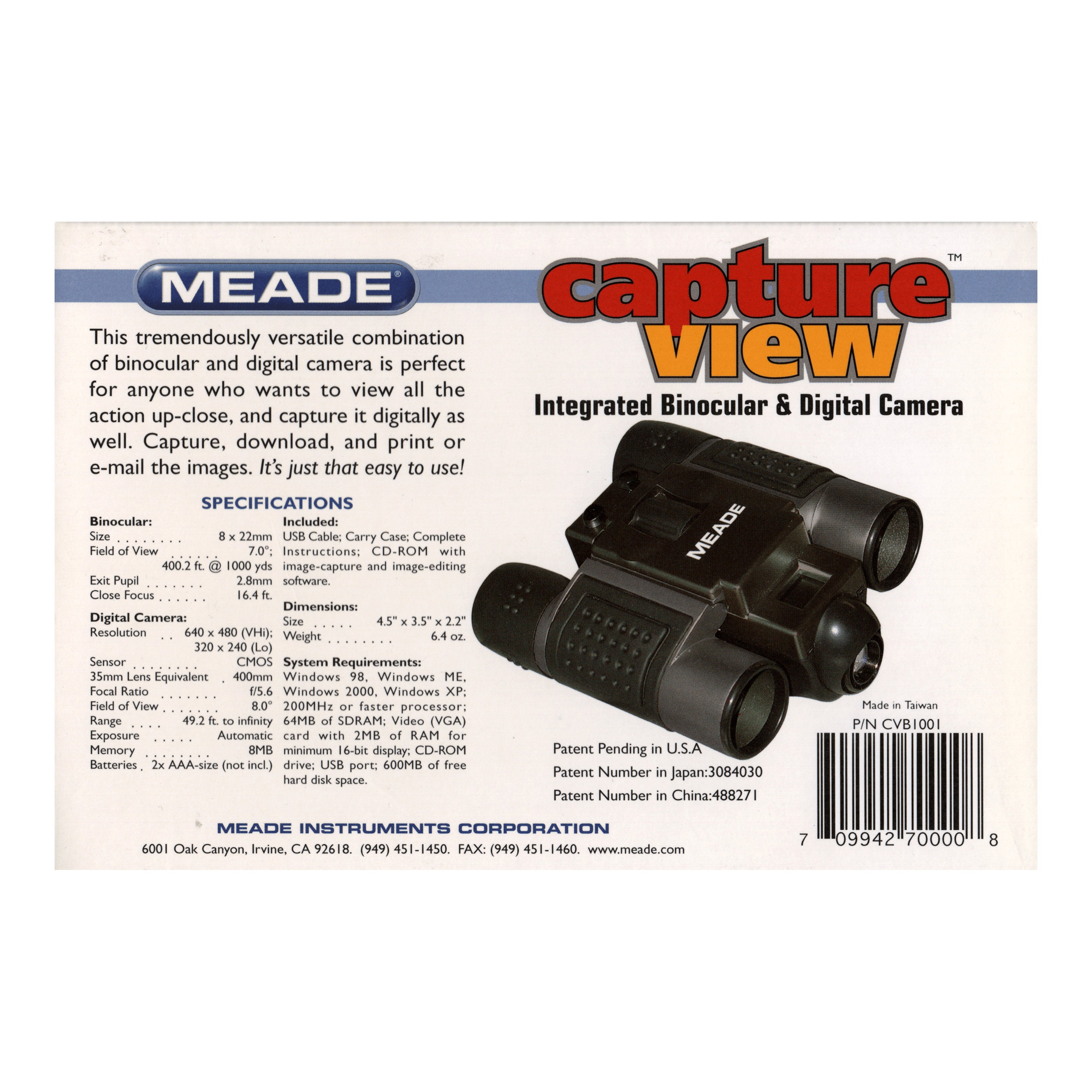 Meade Capture View Binocular Digital Camera lupon.gov.ph