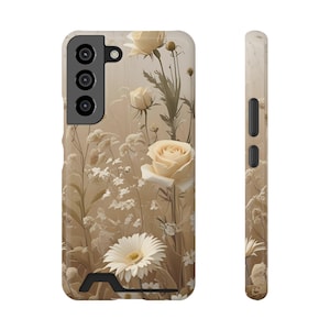 Capa de celular floral com porta-cartões - Elegante e funcional, ideal para o uso diário, presente perfeito para amantes da natureza, primavera [...]