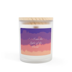 Candle, Sunset Colors, Bible Verse Label, Soy Wax, Aromatherapy, Large Scented Candle, Home Decor