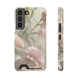 Floral Handyhülle mit Kartenhalter, elegante Handyhülle für Frauen, perfektes Geschenk für Geburtstage, Muttertag, Frühlingsdekor
