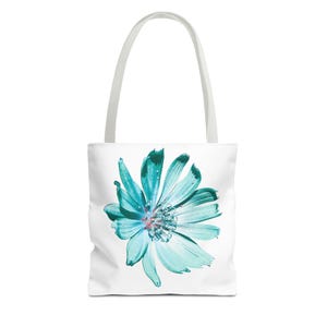 Floral Art Tote Bag: Eco-Friendly Polyester Carryall