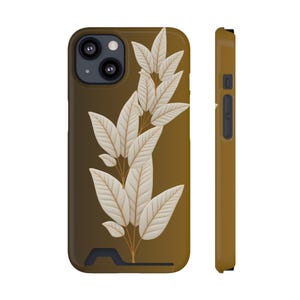 Chique telefoonhoesje met bloemen en kaarthouder | Esthetische smartphonebescherming, cadeau voor haar, stijlvol accessoire, op de natuur geïnspireerd ontwerp, [...]