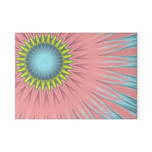 Vibrant Floral Glass Cutting Board: Scratch-Resistant Kitchen Decor
