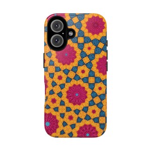 Vibrant Boho Chic Phone Case: Tough, Impact-Resistant Protection