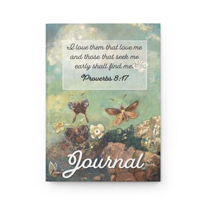 Proverbs 8:17 Floral Butterfly Journal | Hardcover Matte