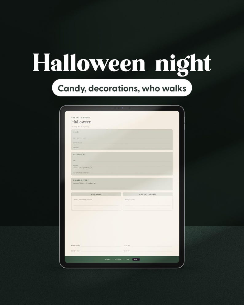 Fall Halloween Planner | Goodnotes, Printable, Undated (digital ...