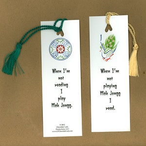 3 Mah Jongg Book-Lovers Book Mark - SET of 3