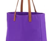 Purple Tote Bag, Personalized gift for Her with Name or Monogram