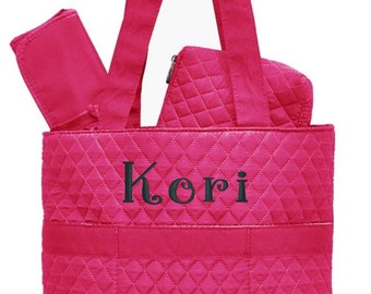 Hot Pink Diaper Bag Personalized Hot Pink Diaper Bag 3 Piece - Etsy