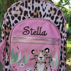 Personalized kids Leopard backpack, Monogrammed Daycare bag, Girls mini Backpack, ages 3 to 6, Stephen Joseph